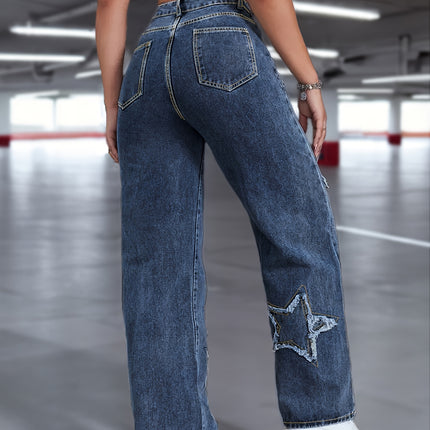 UNICORN Stretch Star Straight-Leg Pants xs s m l xl