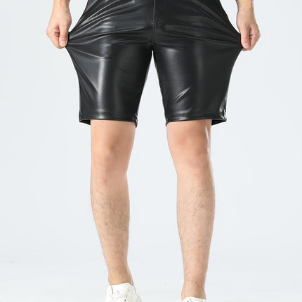UNICORN Mens Faux Leather Shorts s m l xl xxl