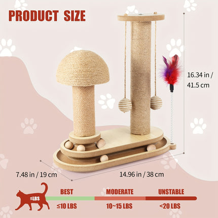 UNICORN Cat Scratching and Sharpening Post Suitable for Indoor Cats and Various Breeds