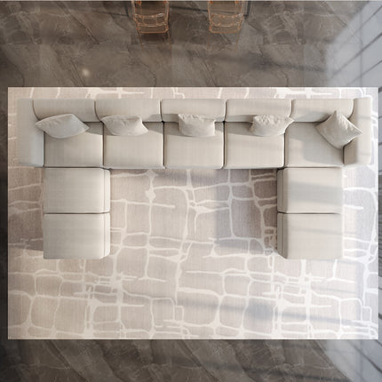 UNICORN Modern Modular Sectional Sofa Living Room Furniture Beige