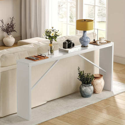 UNICORN White Console Table, Multifunctional Sofa Side Table