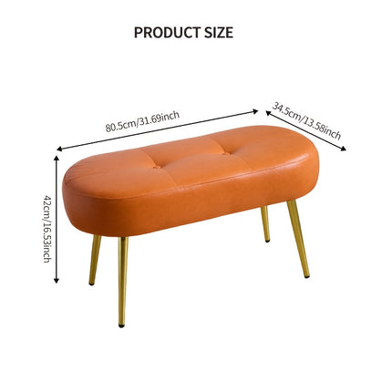 UNICORN Contemporary Entryway Shoe Bench Orange Green Black