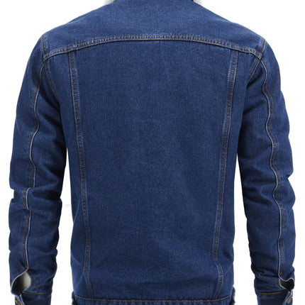 UNICORN Men'S Thickened Fleece-Lined Winter Warm Denim Jacket s m l xl xxl