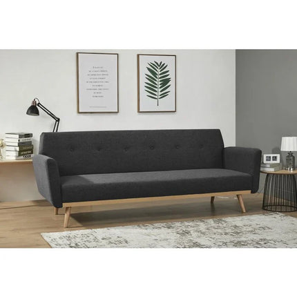 UNICORN Three-seater sofa black sofa bed width 205cm height 79cm