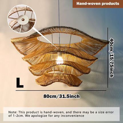 UNICORN Art Deco Rattan Flower-Shaped Artistic Lampshade