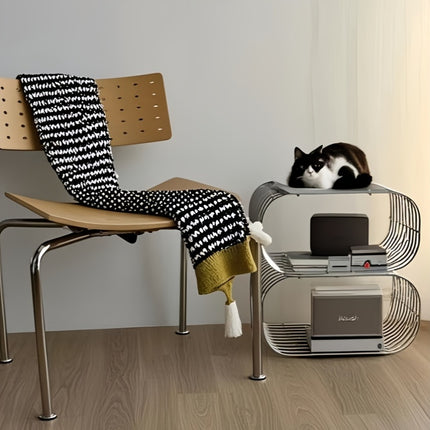 UNICORN Iron Art Metal High End silvery Red Black Sofa Side Table Living Room Home