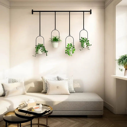 UNICORN Indoor And Outdoor Adjustable Hanging Flower Pots with 4 Pots