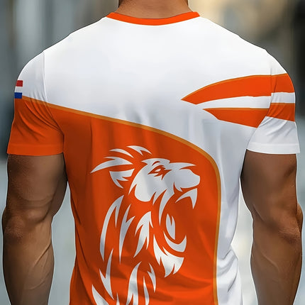 UNICORN Orange Dutch Lion Men's 3D Digital Print T-Shirt s m l xl xxl xxxl