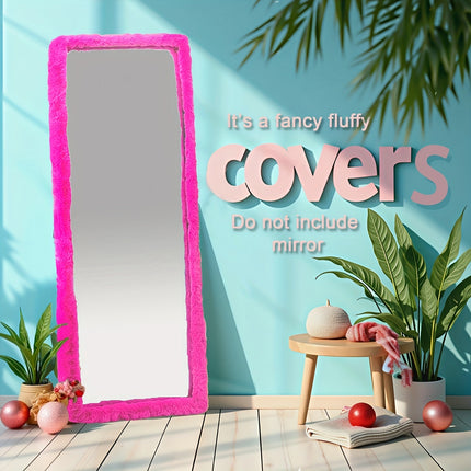 UNICORN Plush Dressing Mirror Cover Fits 50x160cm Black Brown Green