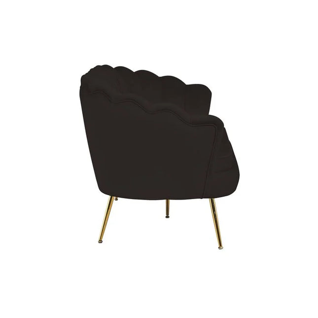 UNICORN Three-seater sofa in black velvet, width 180cm, height 78cm