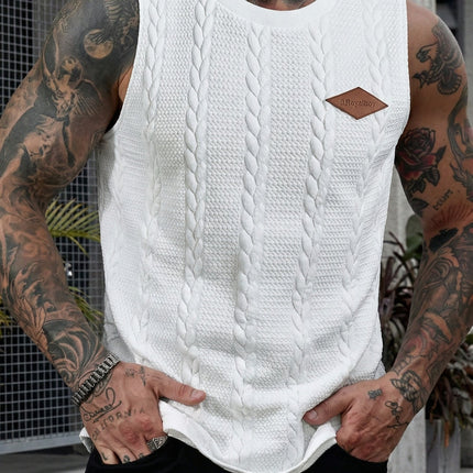 UNICORN Jacquard Knit Vest with Unique Patch Design s m l xl xxl