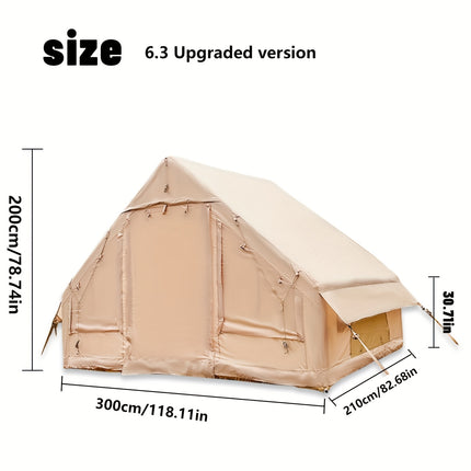 UNICORN Inflatable Tent with a Sunroof, Quick Setup Inflatable Tent with Pump Khaki Green