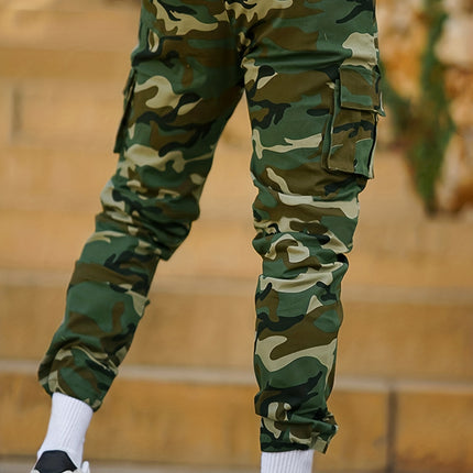 UNICORN Men Multi-Pocket Camouflage Jogger Pants Blue Green s m l xl xxl