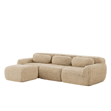 UNICORN L-Shaped Modular Sofa Suitable for Living Room, Bedroom, Office Khaki