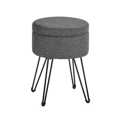 UNICORN Stool with storage compartment, dark gray, 31 x 43 cm