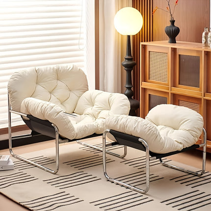 UNICORN Single Reclining Sofa Chair with Footrest Black White Brown