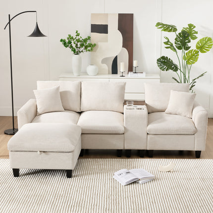 UNICORN Modern L-shaped sofa the first choice for small apartments Gray Beige