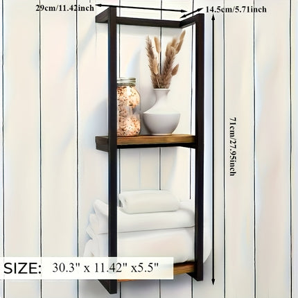 UNICORN 2-Layer Iron Wall-Mounted Towel Rack Black