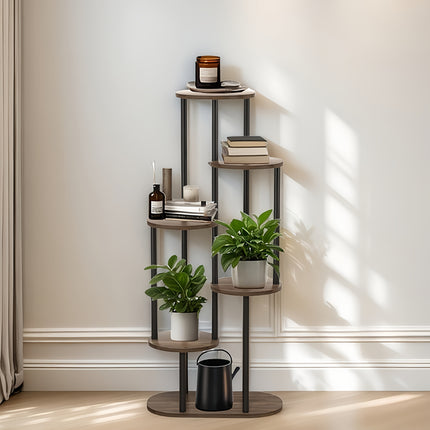 UNICORN 1pc Modern Wood Plant Stand White and Black