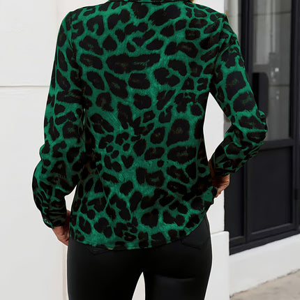 UNICORN Casual Long-Sleeve Shirt with Leopard Print Polo Collar And Buttons s m l xl xxl