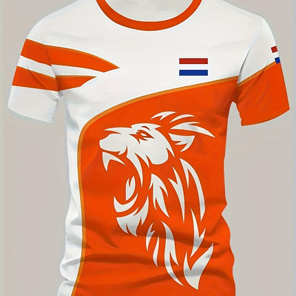UNICORN Orange Dutch Lion Men's 3D Digital Print T-Shirt s m l xl xxl xxxl