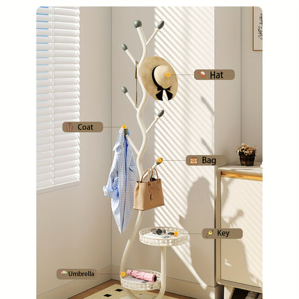 UNICORN Freestanding Valet Stand with a Dual-Tier Design White Black