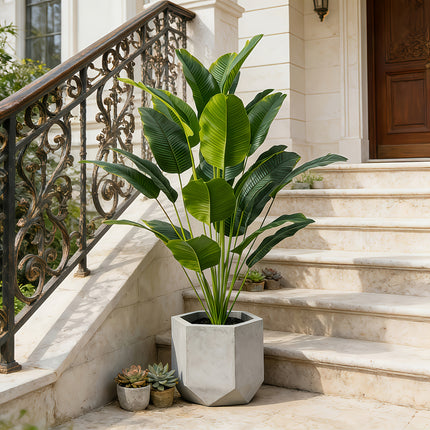UNICORN Large Artificial Banana Tree Plant Elegant Green for Modern Home Decor
