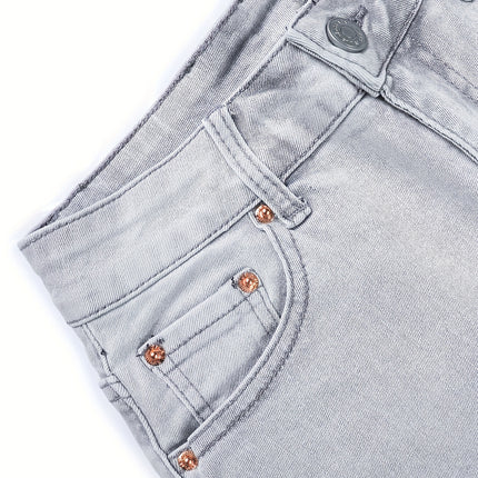 UNICORN Women Stretchy Slim Fit Straight Denim Jeans grey s m l xl