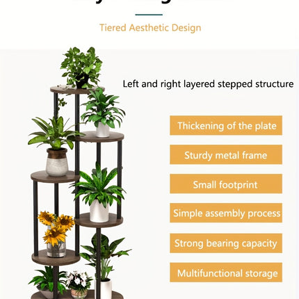 UNICORN 1pc Modern Wood Plant Stand White and Black