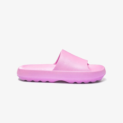 UNICORN Slippers with a wide strap over the foot and a sole with a pre-formed footbed and a ribbed profile on the bottom.