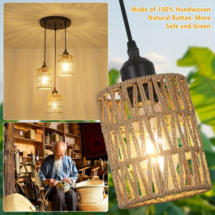 UNICORN Braided paper rope chandelier kitchen island lamp