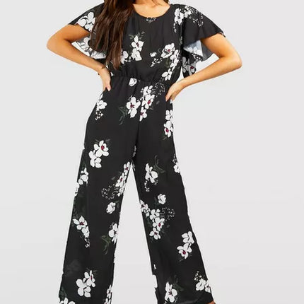UNICORN Women's jumpsuit floral print black xl xxl