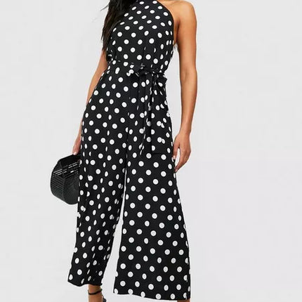 UNICORN Women's jumpsuit dots black brown xxxxl