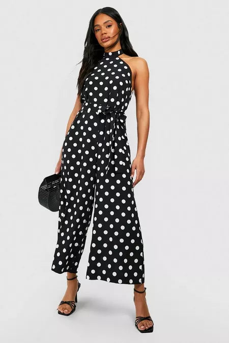 UNICORN Women's jumpsuit dots black brown xxxxl