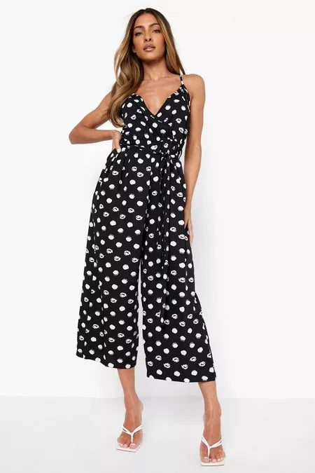 UNICORN Women's jumpsuit s m l xl dots black white