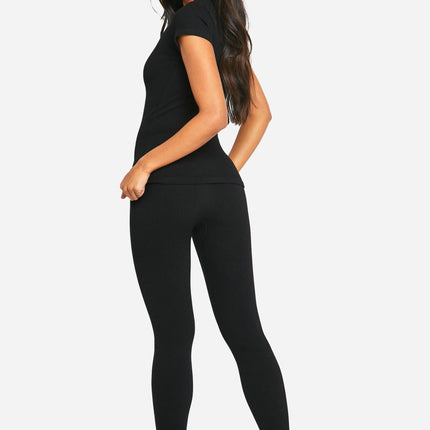 UNICORN Women's Seamless Ribbed Contour Leggings s m l