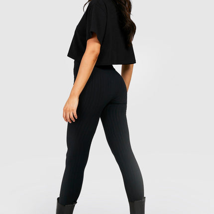UNICORN Women's Seamless Super Soft Chunky Knit Leggings S M L