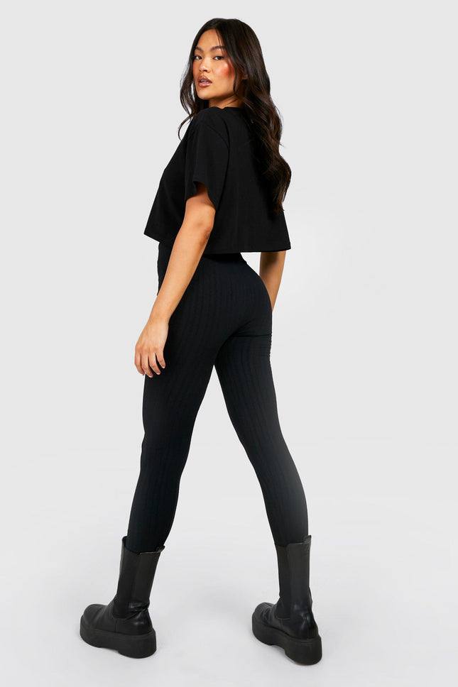 UNICORN Women's Seamless Super Soft Chunky Knit Leggings S M L