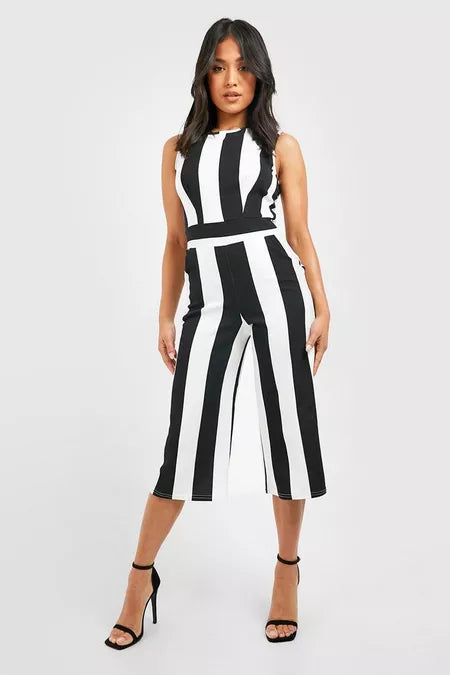 UNICORN Women's jumpsuit xs s m l striped black white