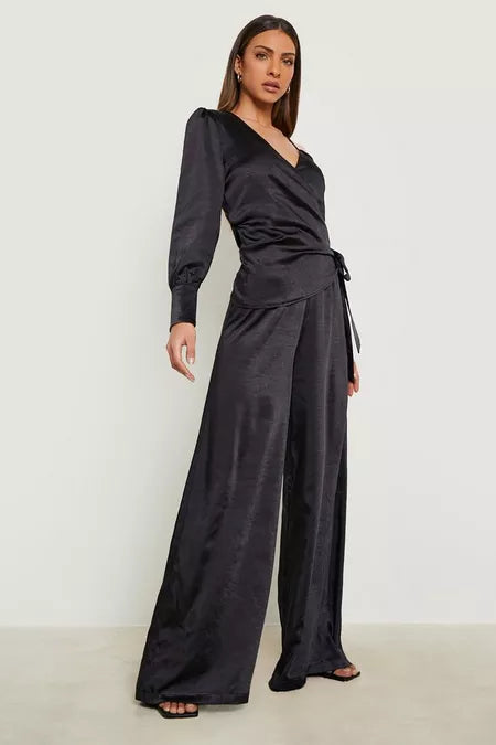UNICORN Women's jumpsuit satin green black s m