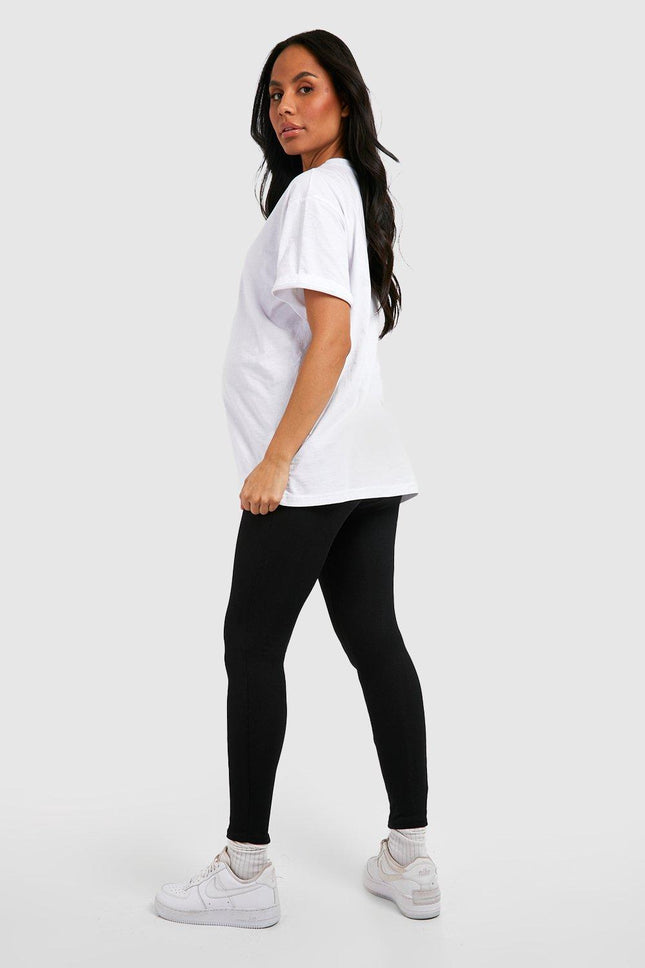 UNICORN Ladies Maternity Ribbed Over The Bump Leggings XS S M L XL