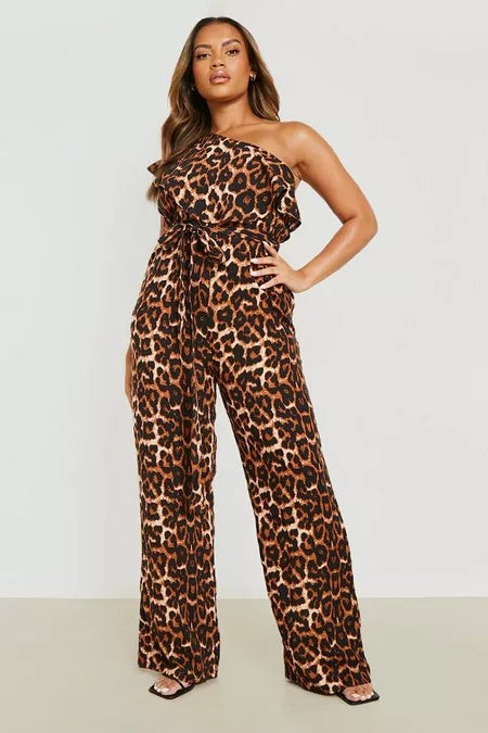 UNICORN Women's jumpsuit leopard print brown s m l xl