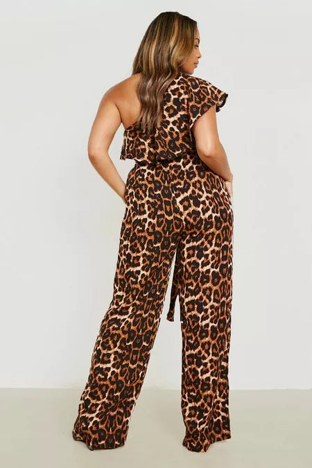 UNICORN Women's jumpsuit leopard print brown s m l xl