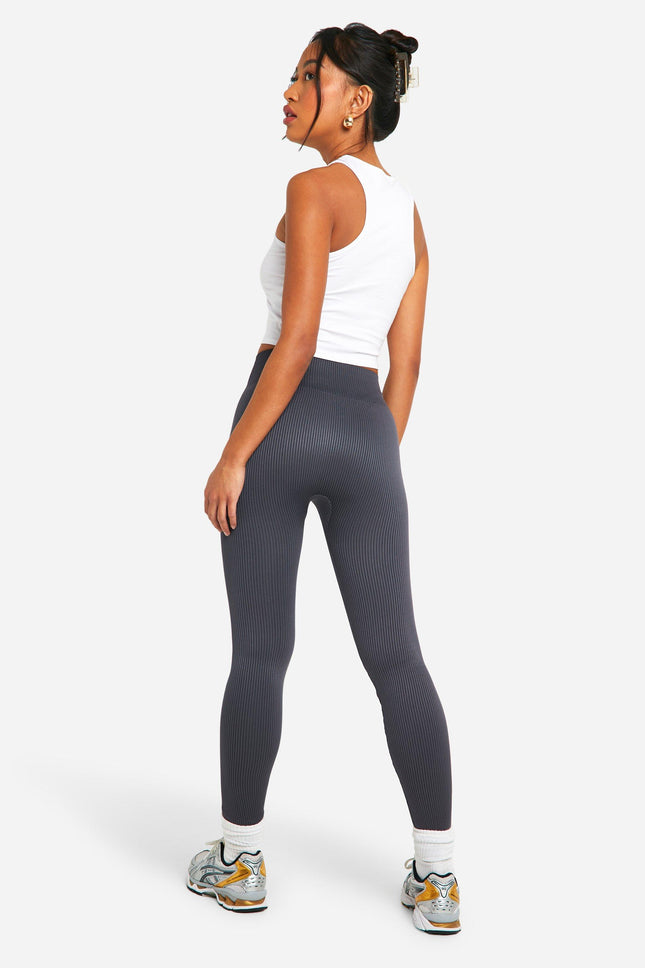 UNICORN Women's Ribbed Contrasting Seamless Contour Leggings s m l