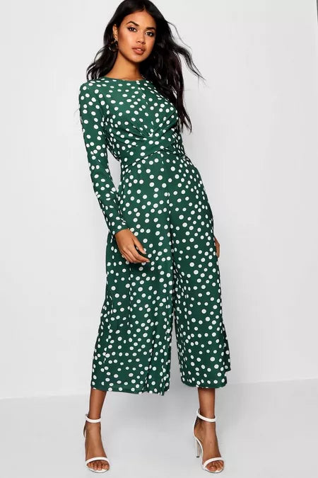 UNICORN Women's jumpsuit dots dark green navy blue s m l xl xxl