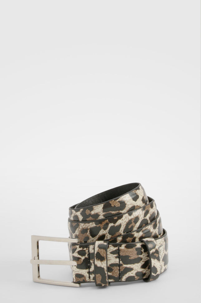 UNICORN Leopard Print Boyfriend Belt With Thick Buckle One size