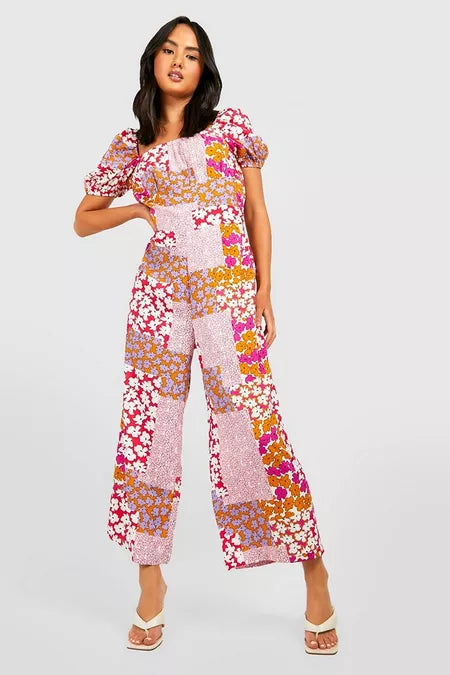 UNICORN Women's jumpsuit floral print pink s