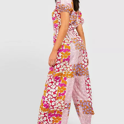 UNICORN Women's jumpsuit floral print pink s