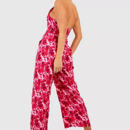 UNICORN Women's jumpsuit floral print pink xl