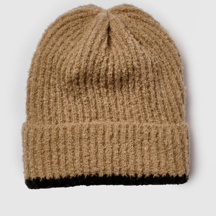 UNICORN Women's Contrasting Fluffy Knitted Hat One size